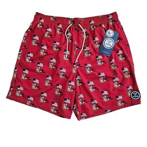 Life is Good (Mens Large) 7" Swim Trunks Board Shorts Red UPF 50+ Lined Mesh New